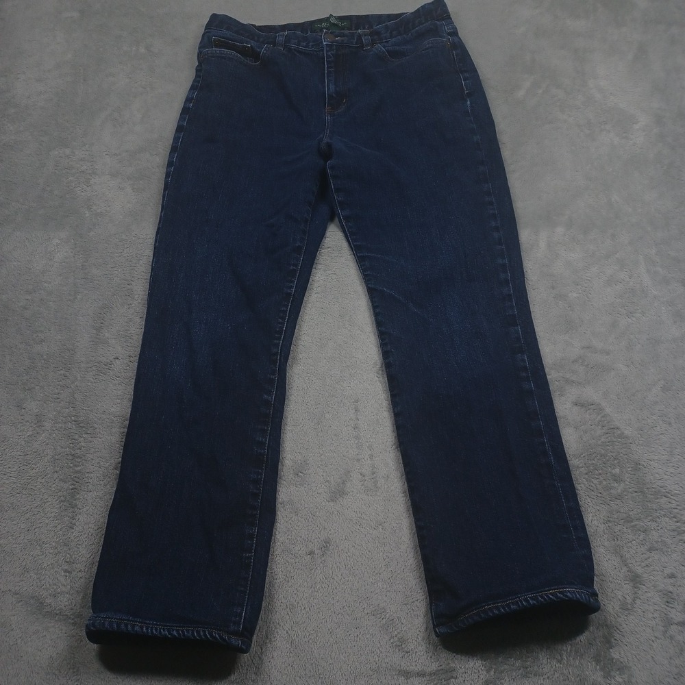 Lauren Ralph Lauren‎ Jeans Womens 10 Blue Denim Pockets Classic Straight Preppy